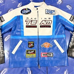 Racing Team Blue and White Jacket